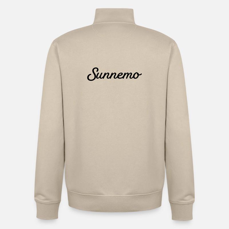 Noir Sunnemo - Sweat zippé unisexe en coton bio Stanley/Stella - beige crème