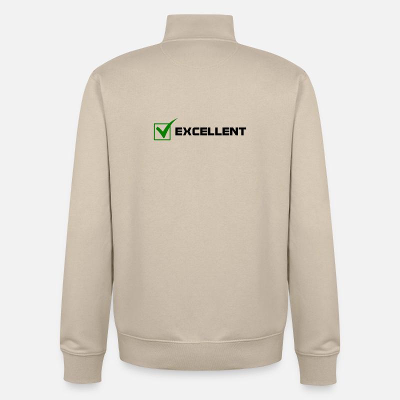 Excellente - Sweat zippé unisexe en coton bio Stanley/Stella - beige crème