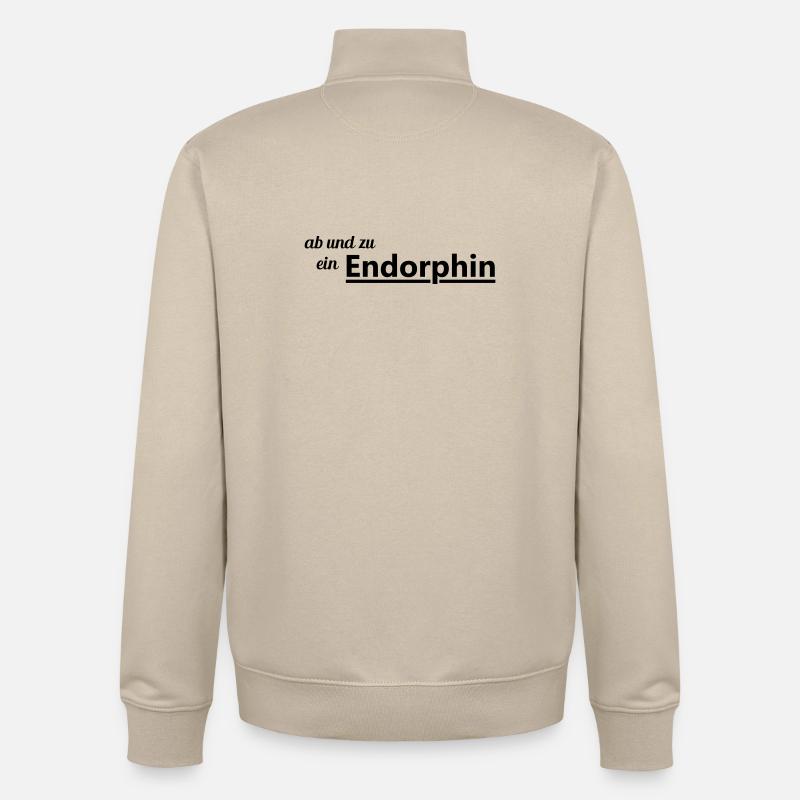 Endorphine - Sweat zippé unisexe en coton bio Stanley/Stella - beige crème