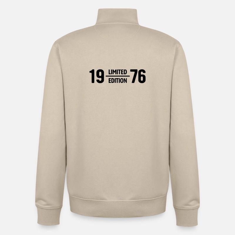 Édition limitée cadeau d’anniversaire 1976 - Sweat zippé unisexe en coton bio Stanley/Stella - beige crème