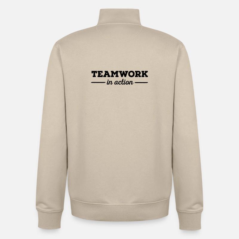 6061912 121161696 Teamwork - Unisex Organic Zip Sweatshirt by Stanley/Stella - desert dust