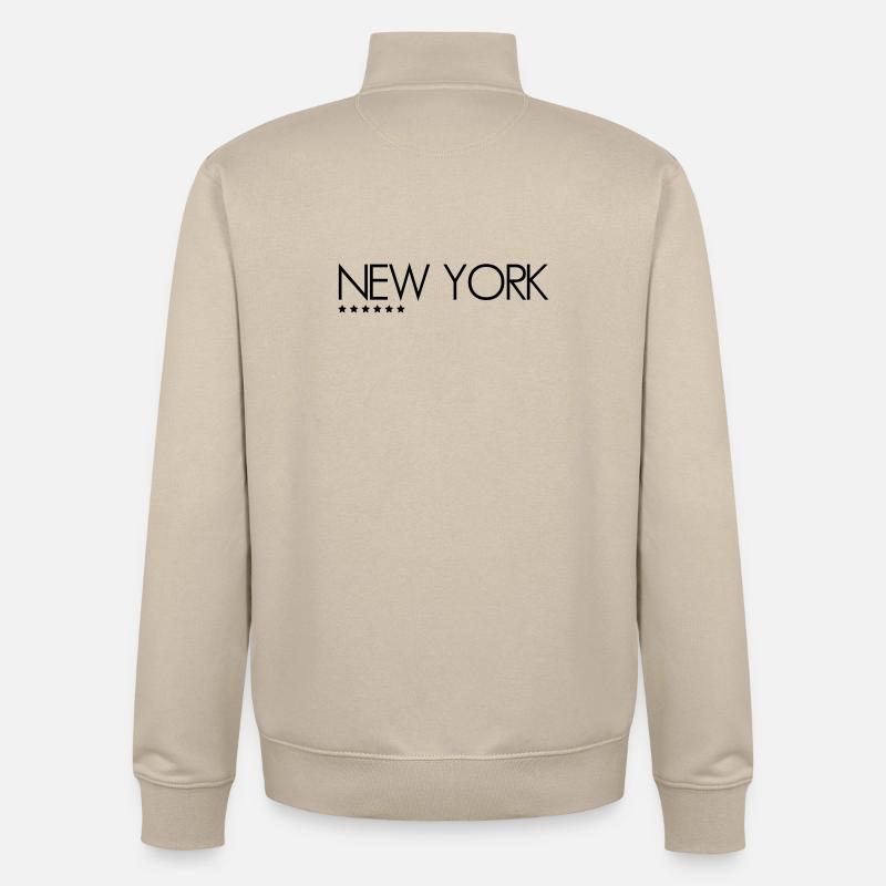 New York - Unisex Organic Zip Sweatshirt von Stanley/Stella - Cremebeige