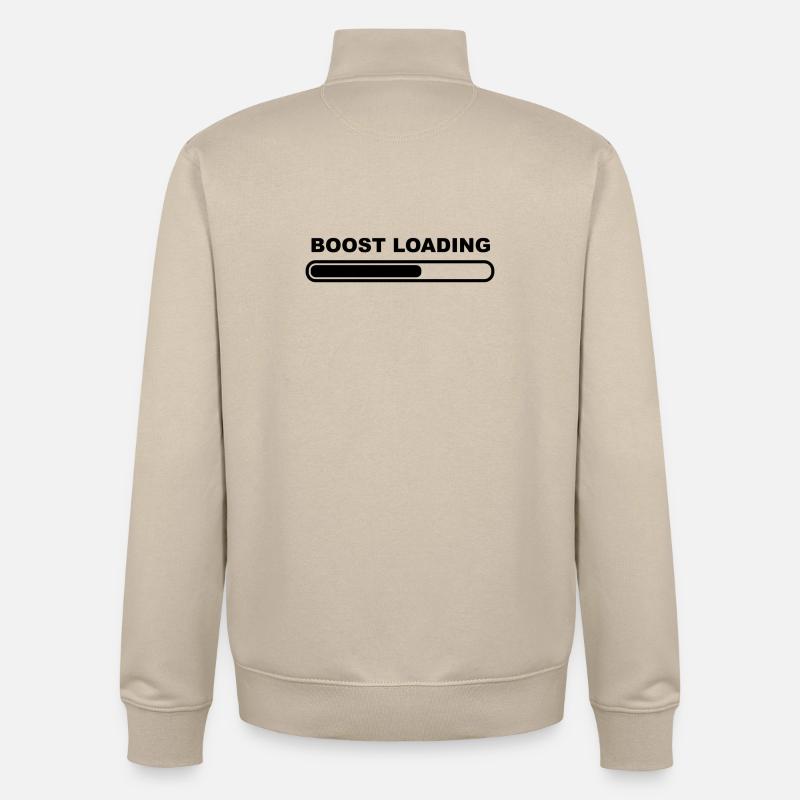 turbo car loading - Unisex Organic Zip Sweatshirt by Stanley/Stella - desert dust