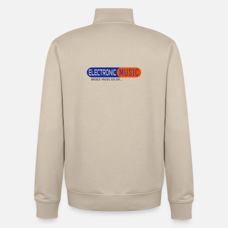 Electronic Music - Unisex Organic Zip Sweatshirt von Stanley/Stella - Cremebeige