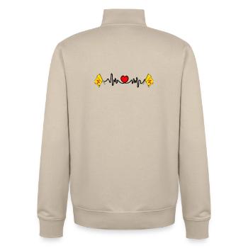 Herzfrequenz-Cardio für New Mexico - Unisex Organic Zip Sweatshirt von Stanley/Stella - Cremebeige - Hinten - AI Model Male 185 dark (185cm)