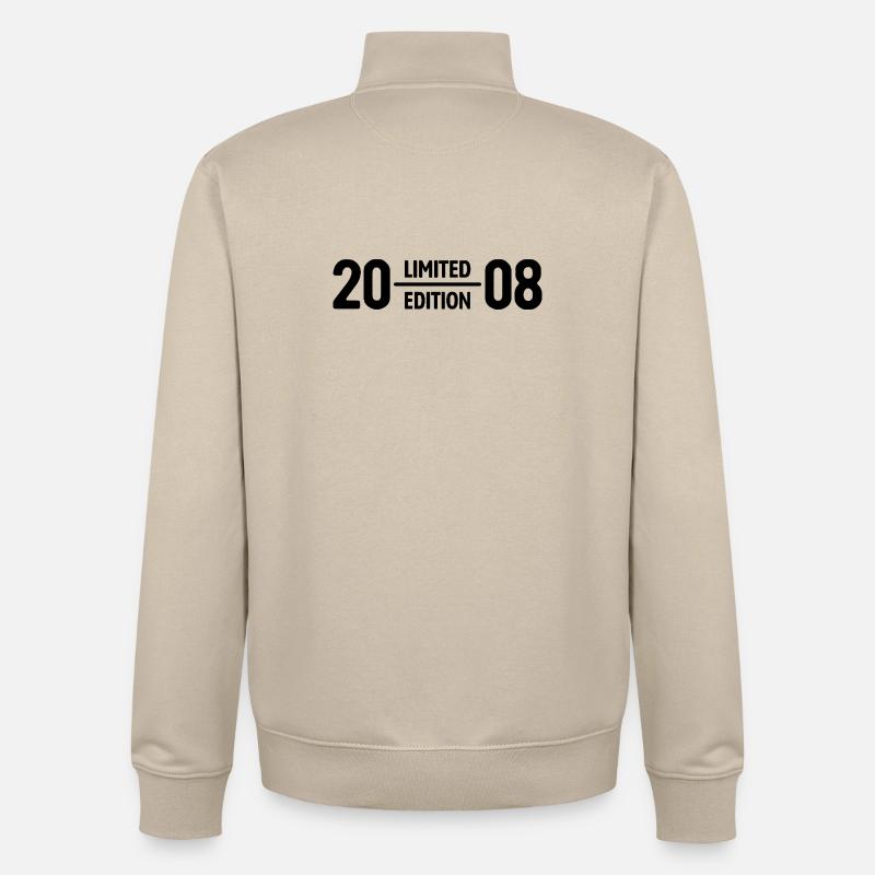 Édition limitée cadeau d’anniversaire 2008 - Sweat zippé unisexe en coton bio Stanley/Stella - beige crème