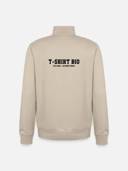 Bio Panda Bebe Phoque Humour - Sweat zippé unisexe en coton bio Stanley/Stella - beige crème