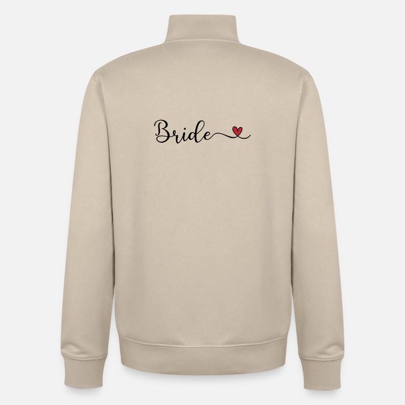 Braut - Unisex Organic Zip Sweatshirt von Stanley/Stella - Cremebeige