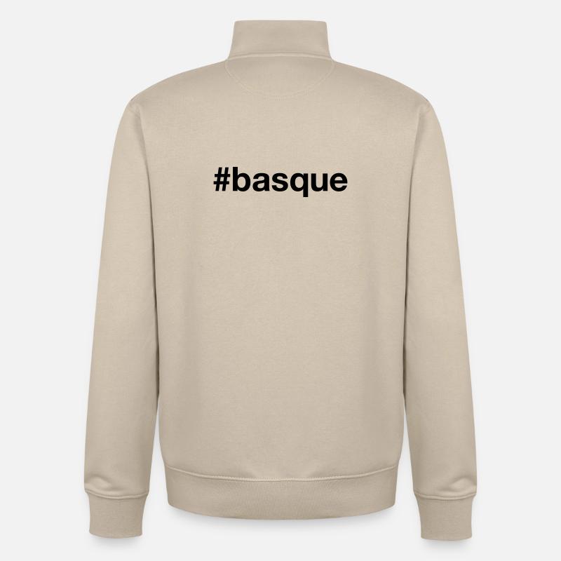 BASQUE Basque Country Hashtag - Unisex Organic Zip Sweatshirt by Stanley/Stella - desert dust