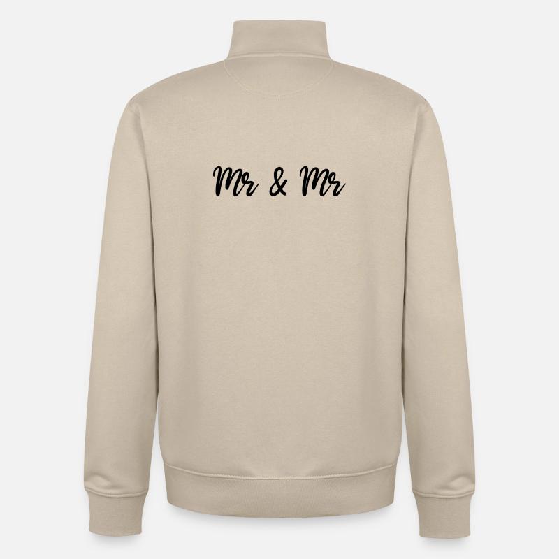 Mr & Mr - Sweat zippé unisexe en coton bio Stanley/Stella - beige crème