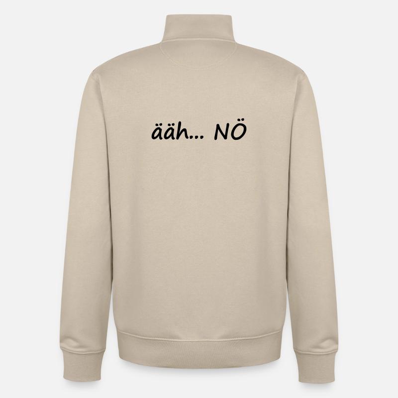 ääh... NÖ - Unisex Organic Zip Sweatshirt von Stanley/Stella - Cremebeige