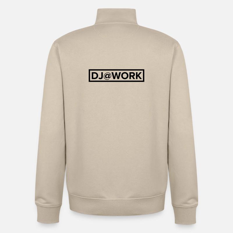 DJ at work - Unisex Organic Zip Sweatshirt von Stanley/Stella - Cremebeige