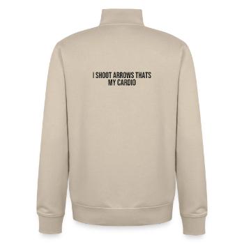 Archery Lover | Funny Archer Gift - Unisex Organic Zip Sweatshirt von Stanley/Stella - Cremebeige - Hinten - AI Model Male 185 dark (185cm)