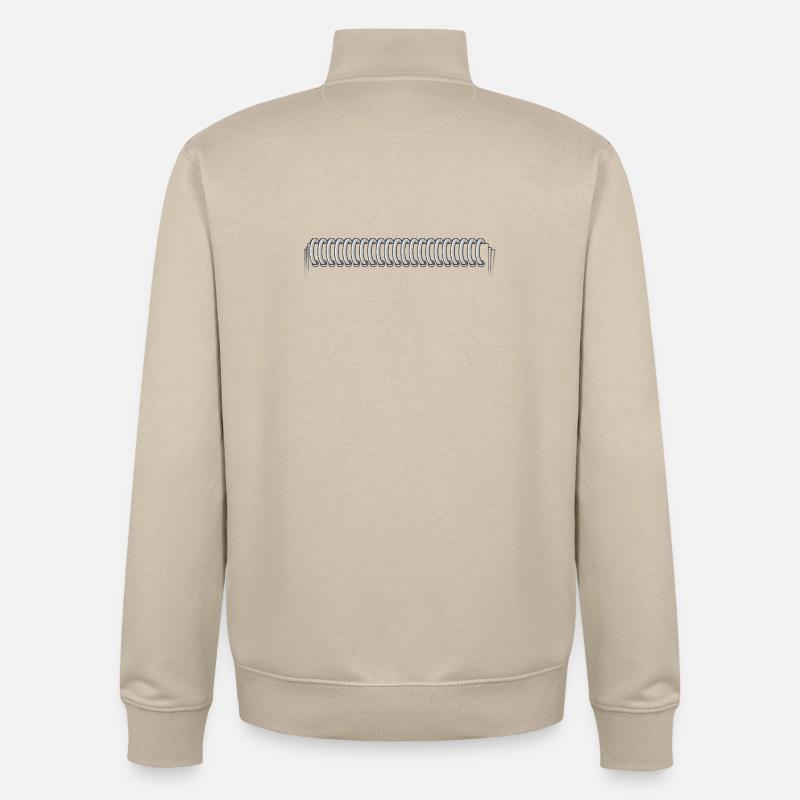 POST-SCRIPTUM H - Sweat zippé unisexe en coton bio Stanley/Stella - beige crème