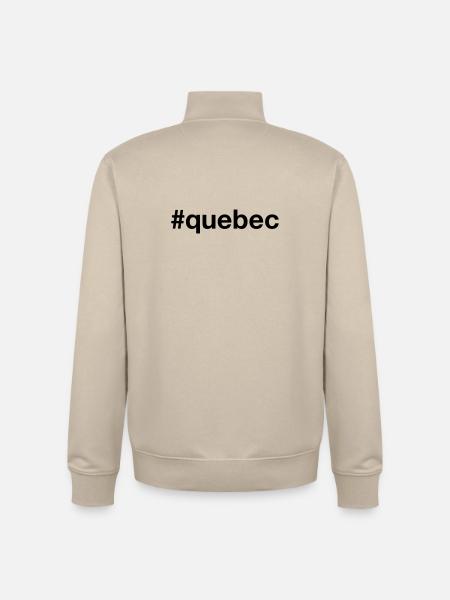 QUÉBEC Canada Kanada Mot-clic - Sweat zippé unisexe en coton bio Stanley/Stella - beige crème