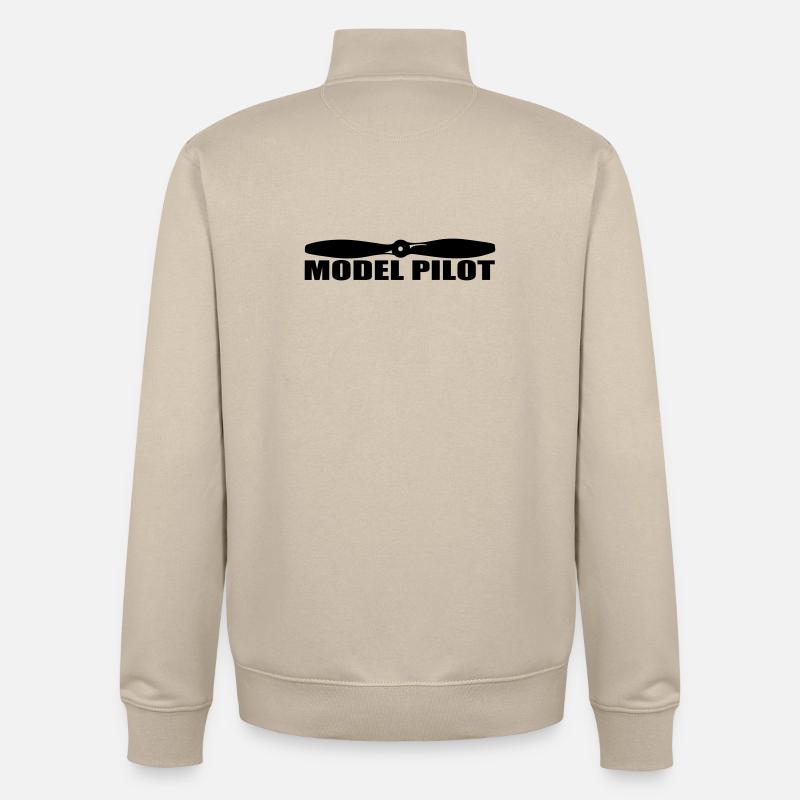 model_pilot - Unisex Organic Zip Sweatshirt by Stanley/Stella - desert dust