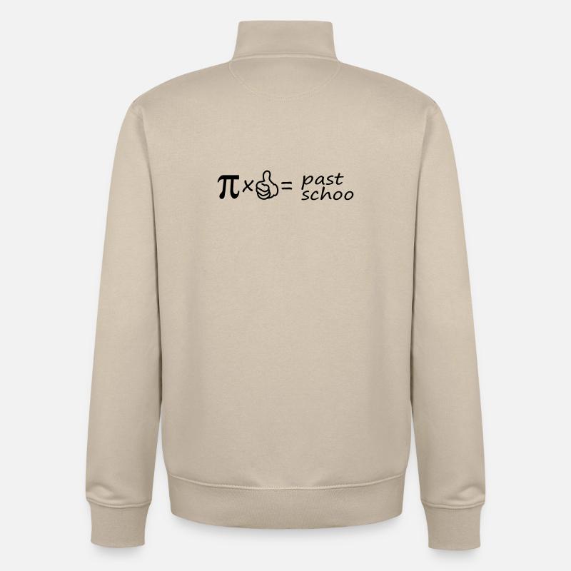 pi x Daumen = past schoo - Unisex Organic Zip Sweatshirt von Stanley/Stella - Cremebeige