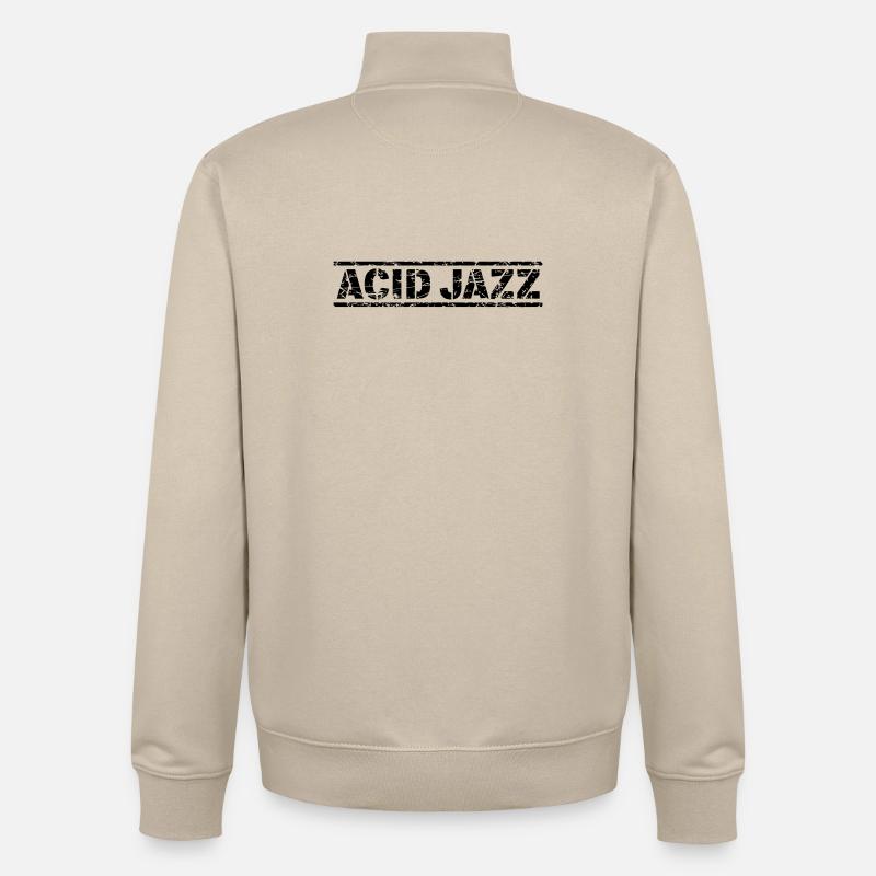 Acid Jazz - Sweat zippé unisexe en coton bio Stanley/Stella - beige crème