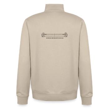 salz anreichen slapstick dackel langer tisch - Unisex Organic Zip Sweatshirt von Stanley/Stella - Cremebeige - Hinten - AI Model Male 185 dark (185cm)