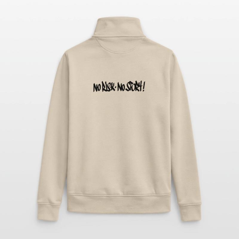Pas de risque, pas de devise de l’histoire Sweat zippé unisexe en coton bio Stanley/Stella