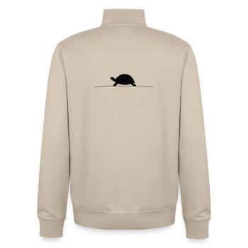 Schildkröte Silhouette - Unisex Organic Zip Sweatshirt von Stanley/Stella - Cremebeige - Hinten - AI Model Male 185 dark (185cm)