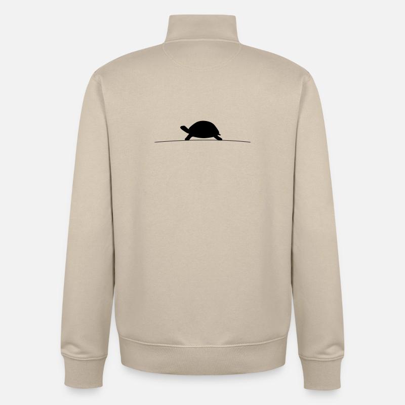 Turtle Silhouette - Unisex Organic Zip Sweatshirt by Stanley/Stella - desert dust
