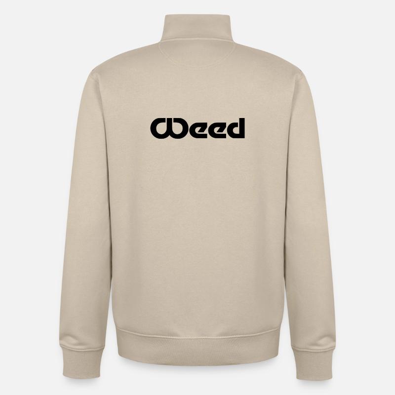cannabis - Sweat zippé unisexe en coton bio Stanley/Stella - beige crème