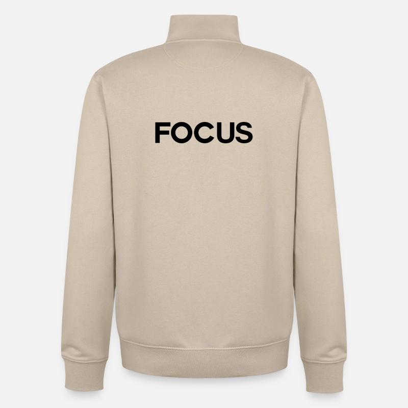 focus - Unisex Organic Zip Sweatshirt by Stanley/Stella - desert dust