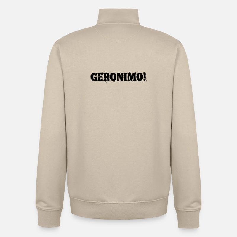 GERONIMO! - Unisex Organic Zip Sweatshirt von Stanley/Stella - Cremebeige