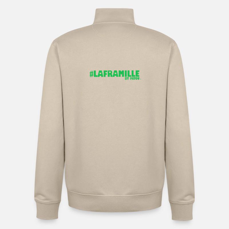 laframille - Sweat zippé unisexe en coton bio Stanley/Stella - beige crème