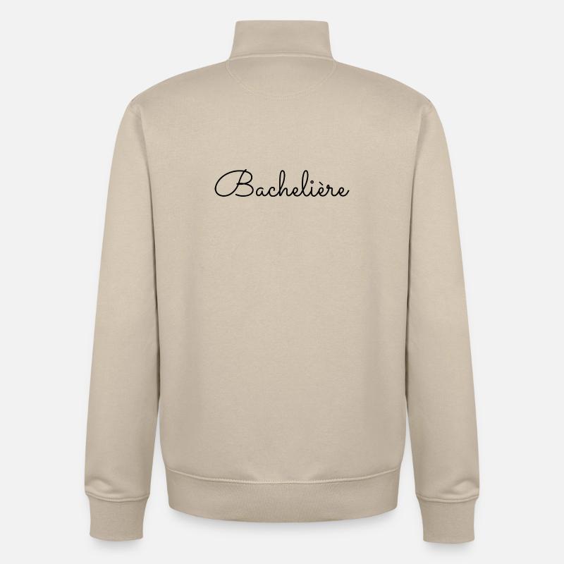 Bachelière - Sweat zippé unisexe en coton bio Stanley/Stella - beige crème