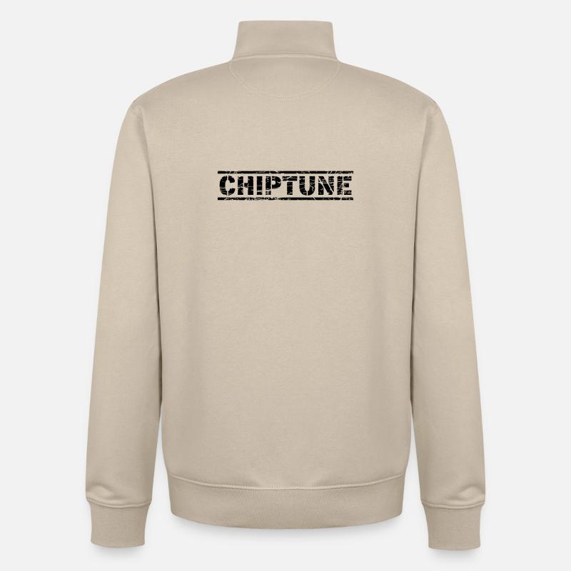 Chiptune - Sweat zippé unisexe en coton bio Stanley/Stella - beige crème