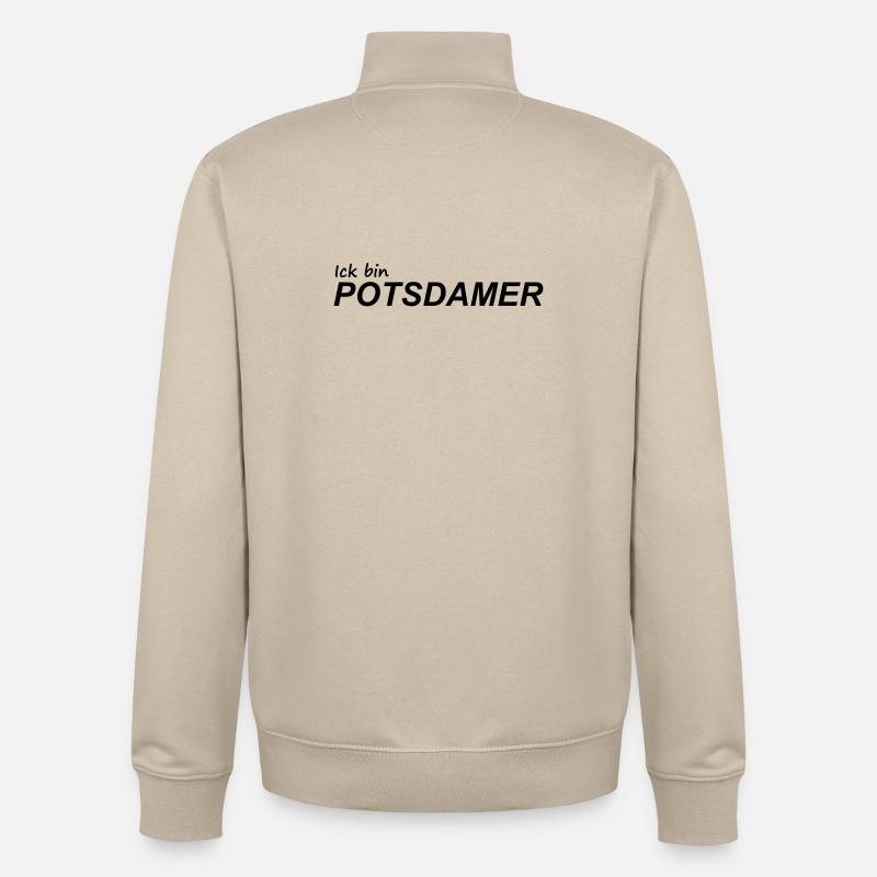 ICK BIN POTSDAMER - Unisex Organic Zip Sweatshirt von Stanley/Stella - Cremebeige