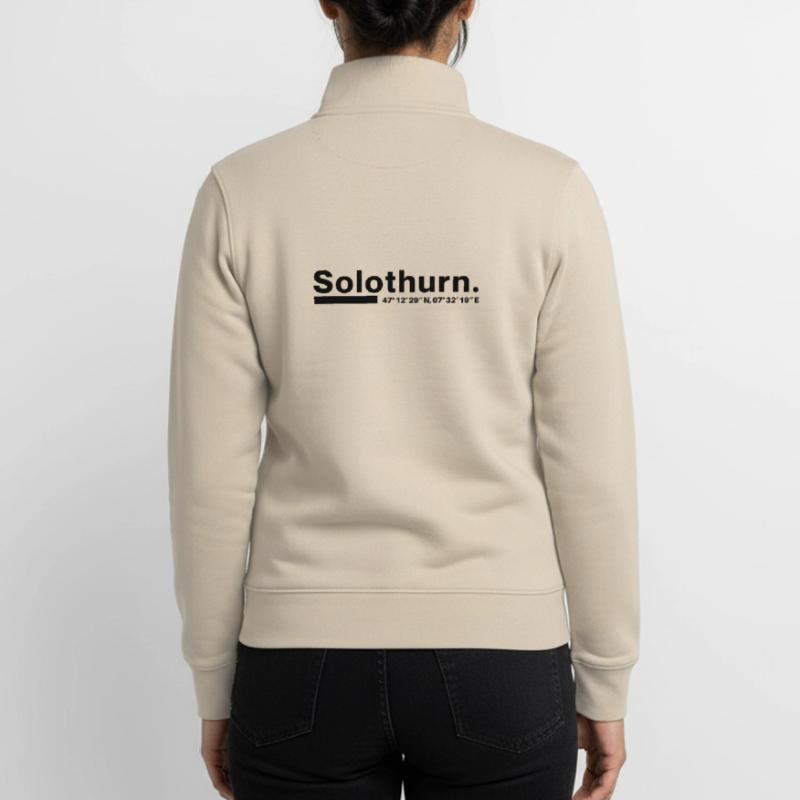 Solothurn coordinates Canton Switzerland Unisex Organic Zip Sweatshirt by Stanley/Stella