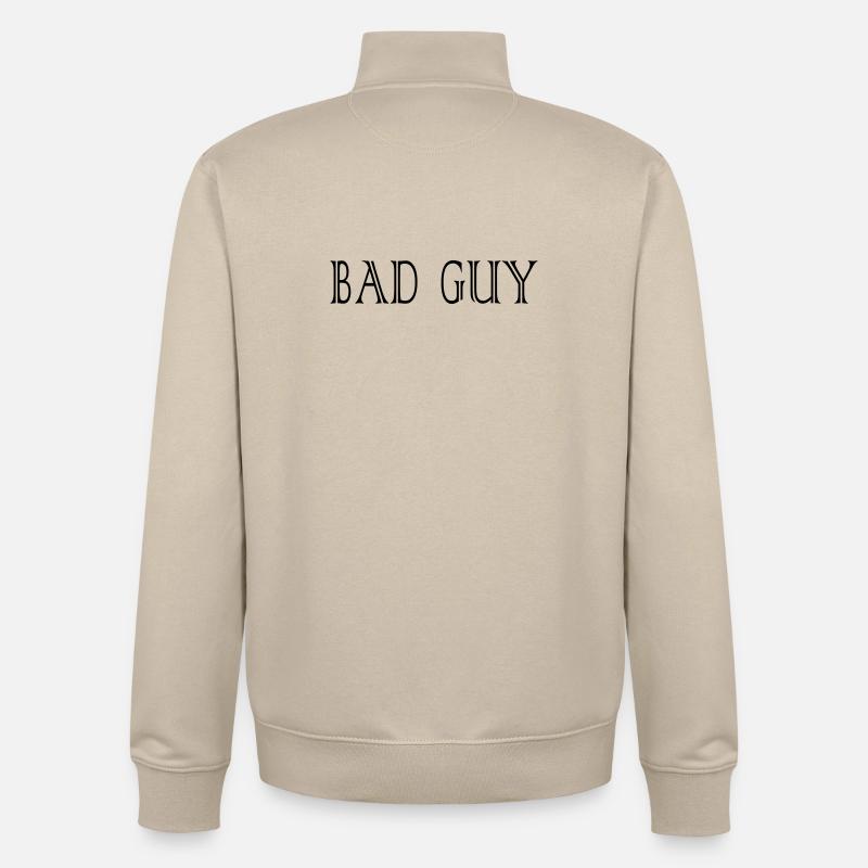 bad_guy - Sweat zippé unisexe en coton bio Stanley/Stella - beige crème
