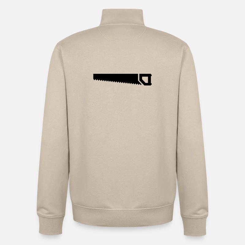 Scie - Sweat zippé unisexe en coton bio Stanley/Stella - beige crème