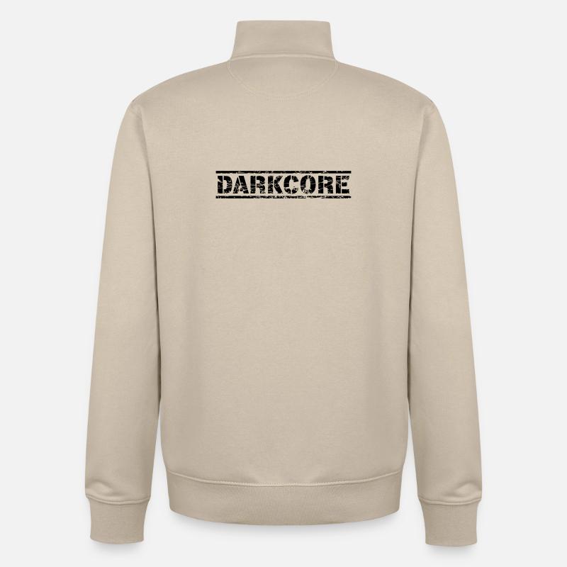 Darkcore - Sweat zippé unisexe en coton bio Stanley/Stella - beige crème