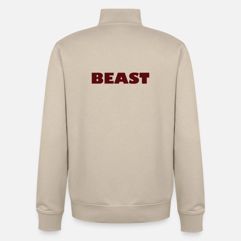 Conception d’impression d’animaux sur le thème de la nature - Sweat zippé unisexe en coton bio Stanley/Stella - beige crème