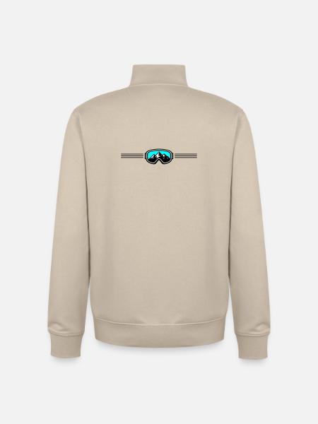 Skibrille Ski Berge - Unisex Organic Zip Sweatshirt von Stanley/Stella - Cremebeige