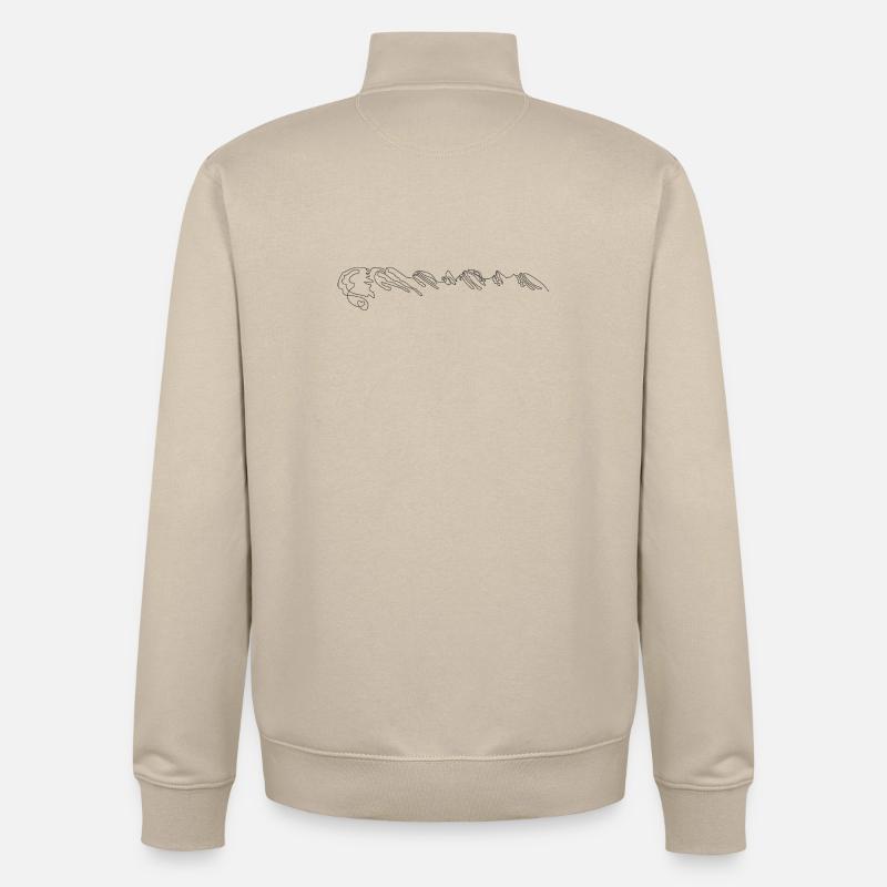 v75504-churfirsten3d-gross - Unisex Organic Zip Sweatshirt von Stanley/Stella - Cremebeige