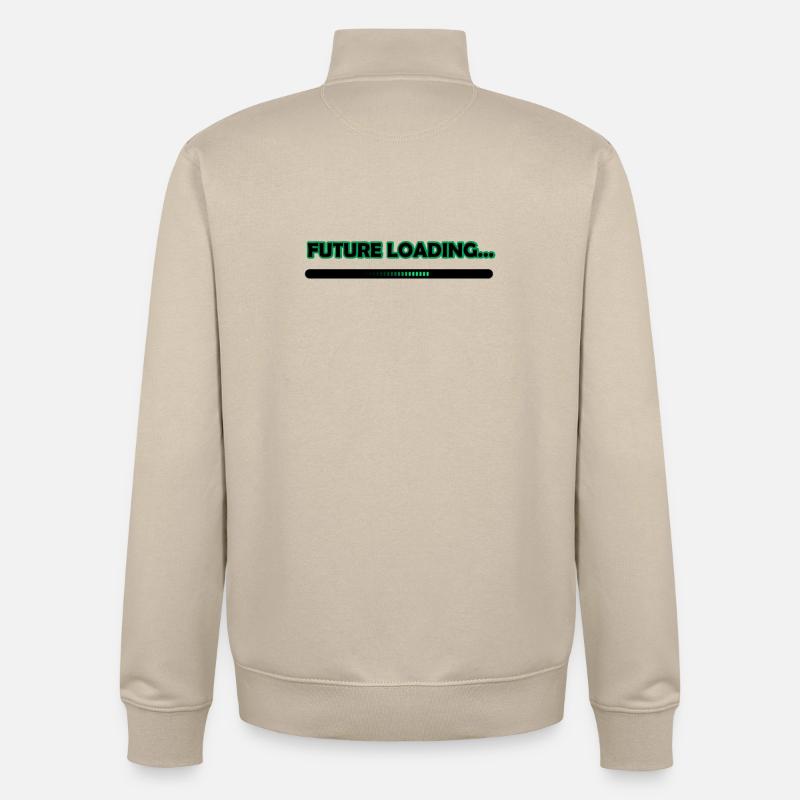 Future Loading Progress Tee - Unisex Organic Zip Sweatshirt by Stanley/Stella - desert dust