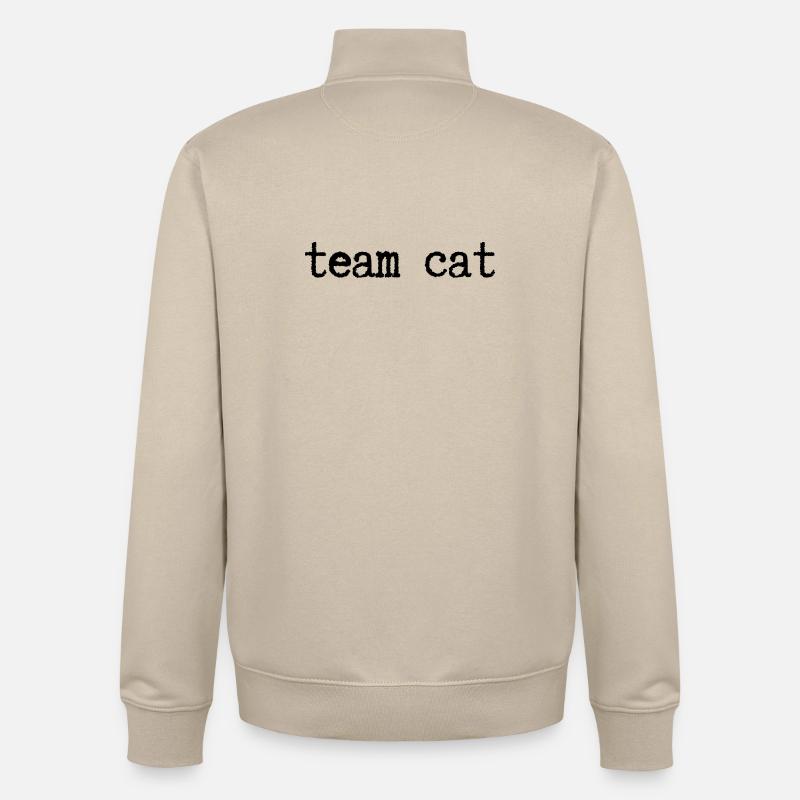 Team Katze - Unisex Organic Zip Sweatshirt von Stanley/Stella - Cremebeige