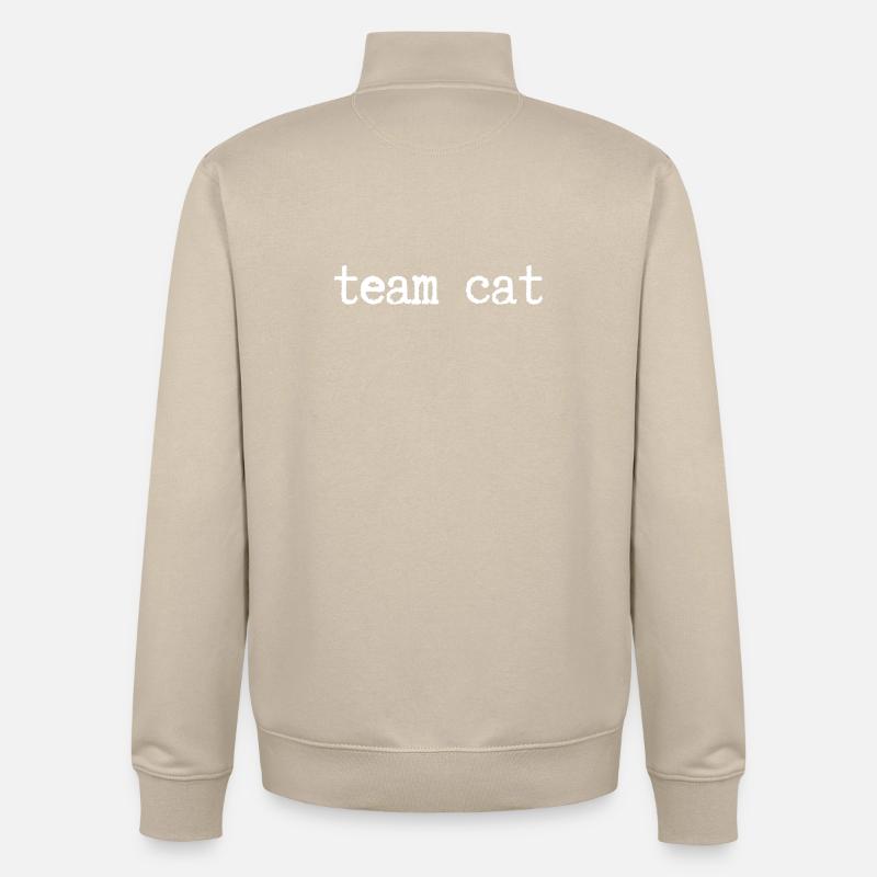 team cat - Unisex Organic Zip Sweatshirt by Stanley/Stella - desert dust