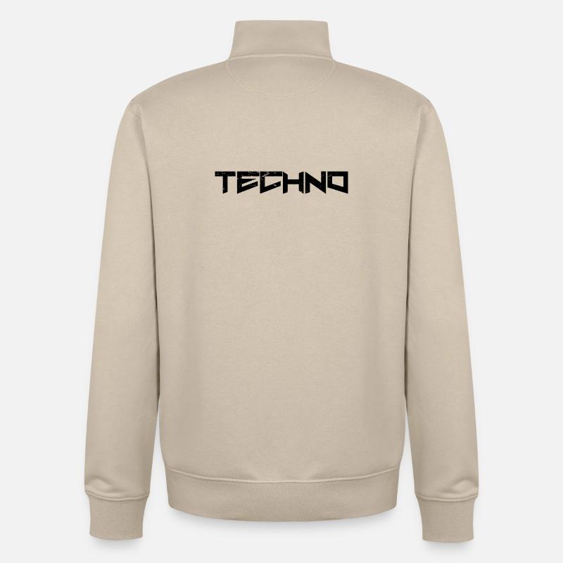 Techno - Sweat zippé unisexe en coton bio Stanley/Stella - beige crème