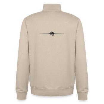 Skier Symbol Line - Unisex Organic Zip Sweatshirt by Stanley/Stella - desert dust - Back - AI Model Male 185 dark (185cm)