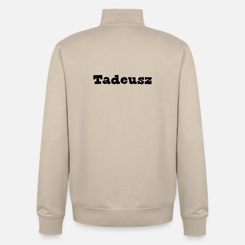 Tadeusz Vorname Geschenk - Unisex Organic Zip Sweatshirt von Stanley/Stella - Cremebeige
