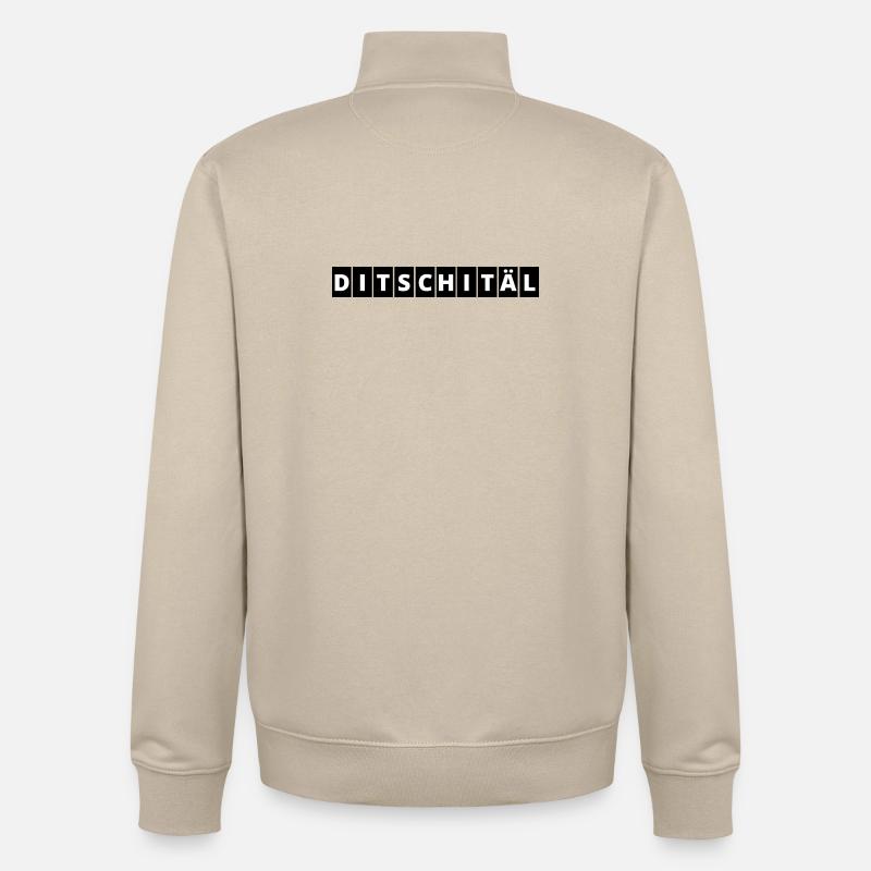 Digital | Ditschitäl | Digitaler Wandel - Unisex Organic Zip Sweatshirt von Stanley/Stella - Cremebeige