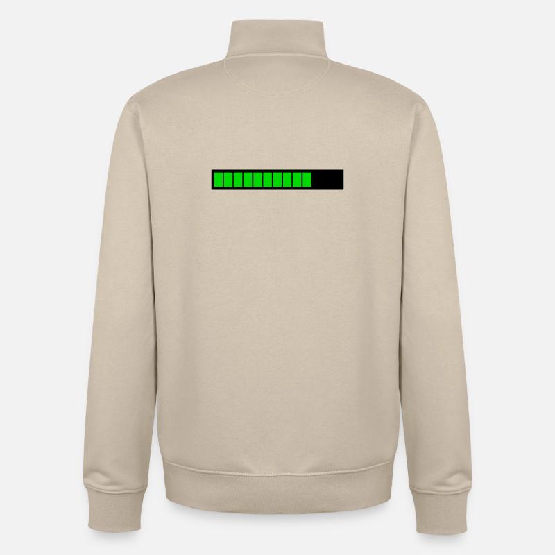Rectangle loading bar Black Green (75%) - Unisex Organic Zip Sweatshirt by Stanley/Stella - desert dust