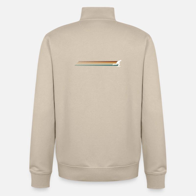 Sunset Stripes Runner Silhouette - Unisex Organic Zip Sweatshirt von Stanley/Stella - Cremebeige