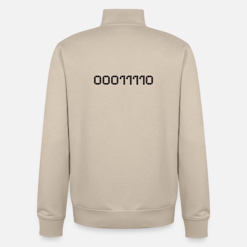 Binary notation - 30 - Unisex Organic Zip Sweatshirt by Stanley/Stella - desert dust